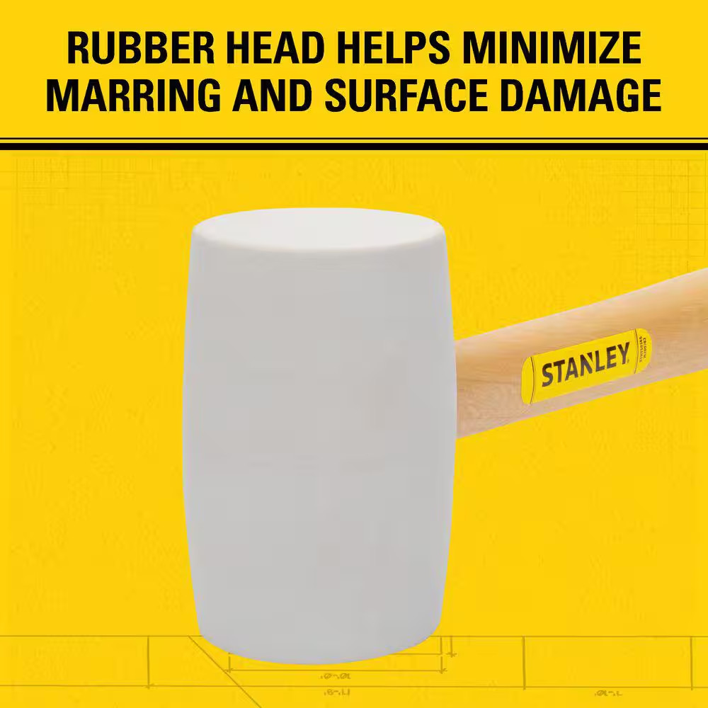 16 Oz. White Rubber Mallet