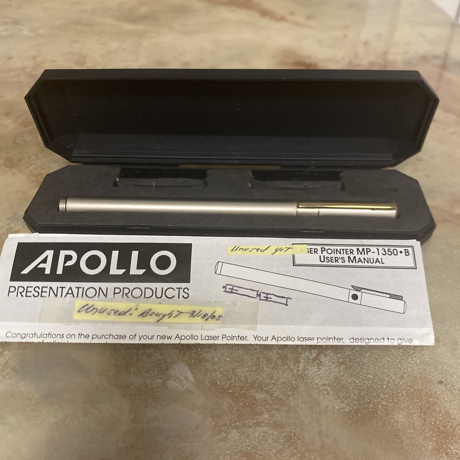 Apollo MP‑1350 Class II Red Laser Pointer Pen w/ Case & Manual Tested Working