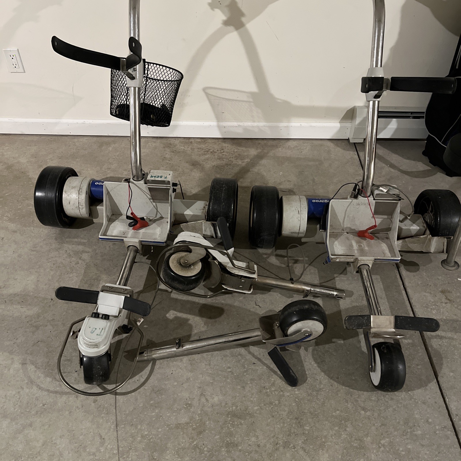 2 Kangaroo Hillcrest AB Motorized Golf Caddy / Cart W/ Remote & Other Accessory