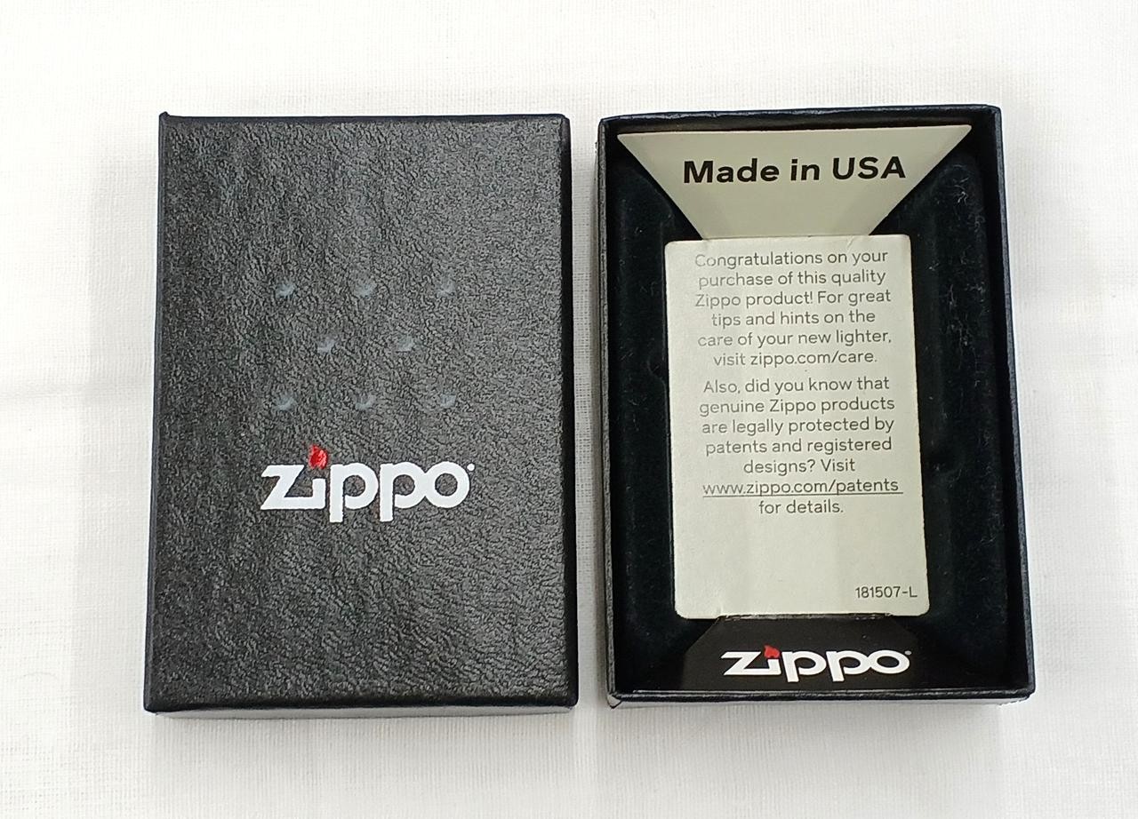 Zippo Peace 2007 Blue Titanium Lighter