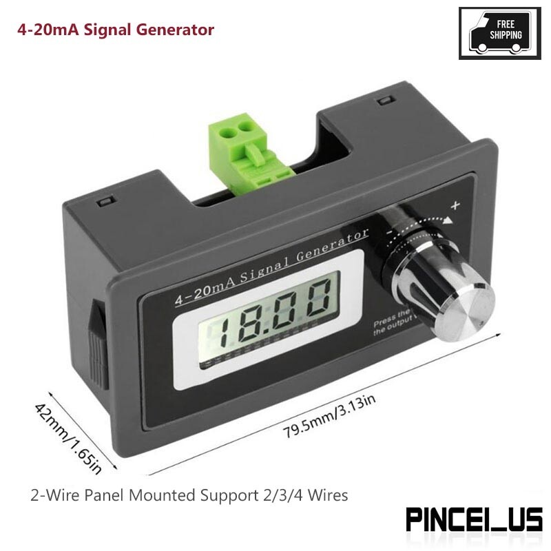 4-20mA Signal Generator 2-Wire Panel Mounted Support 2/3/4 Wires pe66