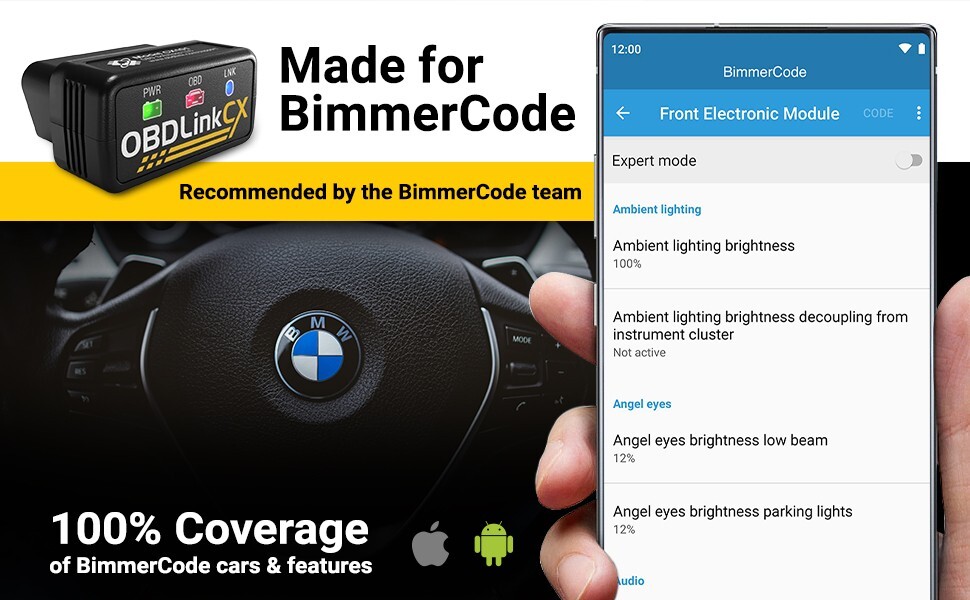 OBDLink CX 5.1 BLE OBD2 Designed For BMW/mini Bimmercode Bimmerlink Adapter