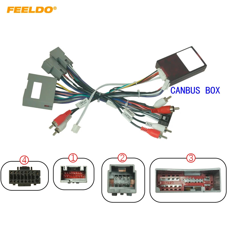16 pin Car Audio GPS wire Harness power cable Canbus Box For Ford F-150 09-14