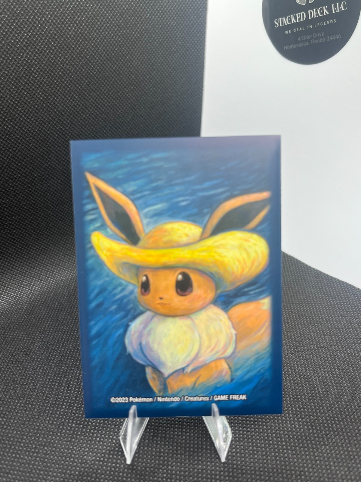 Eevee With Straw Hat Pokemon Center x Van Gogh Museum Single Card Sleeve NEW
