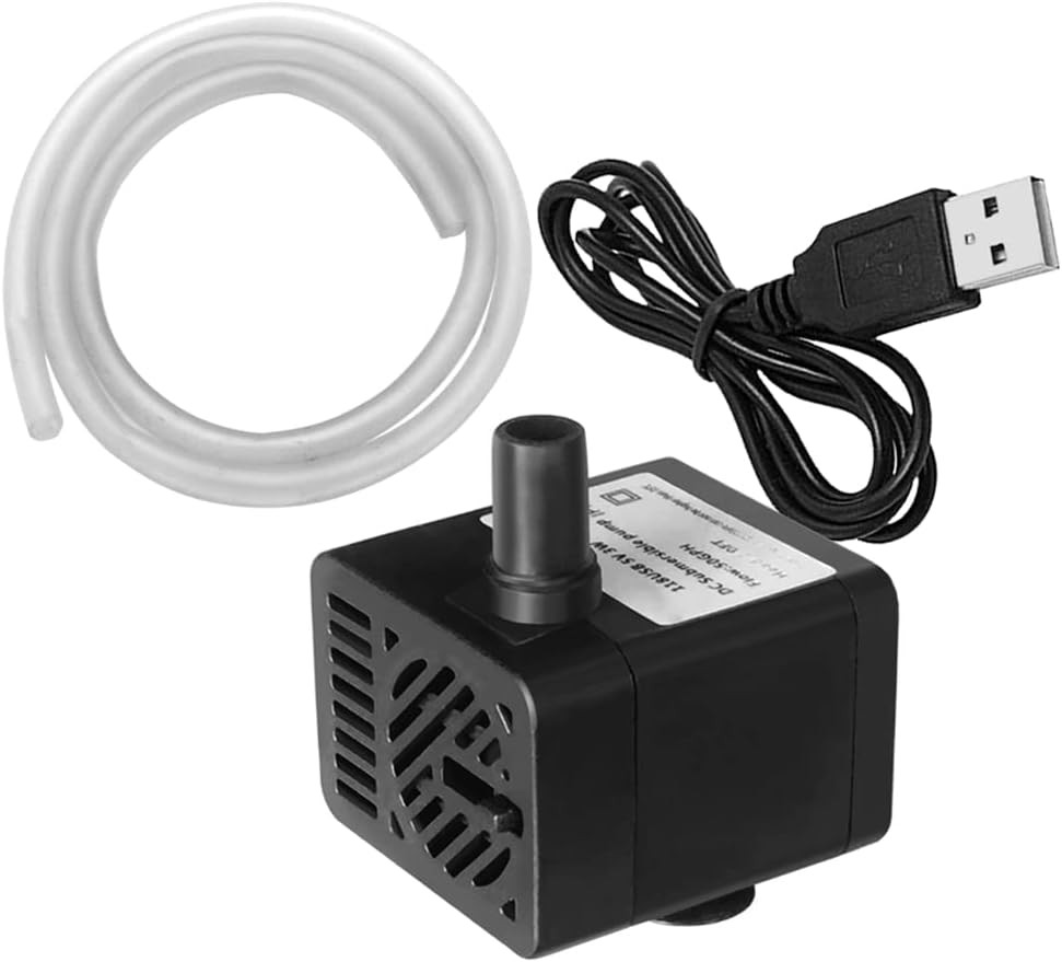 DC 5V USB Mini Submersible Water Pump with Tubing for Pet Fountain