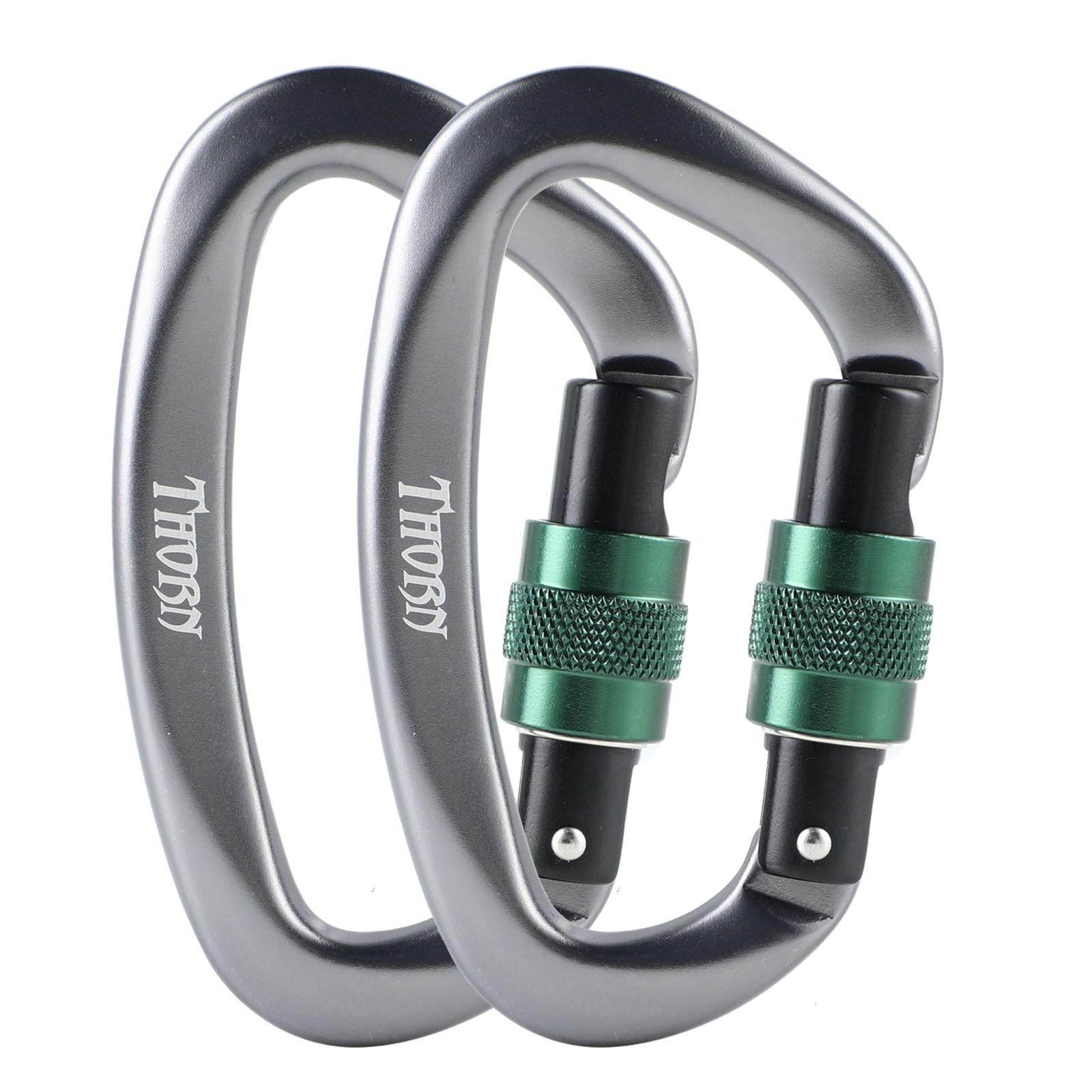 Climbing Locking Carabiner Clip Rappelling - 25KN Heavy Duty Large Screwgate ...