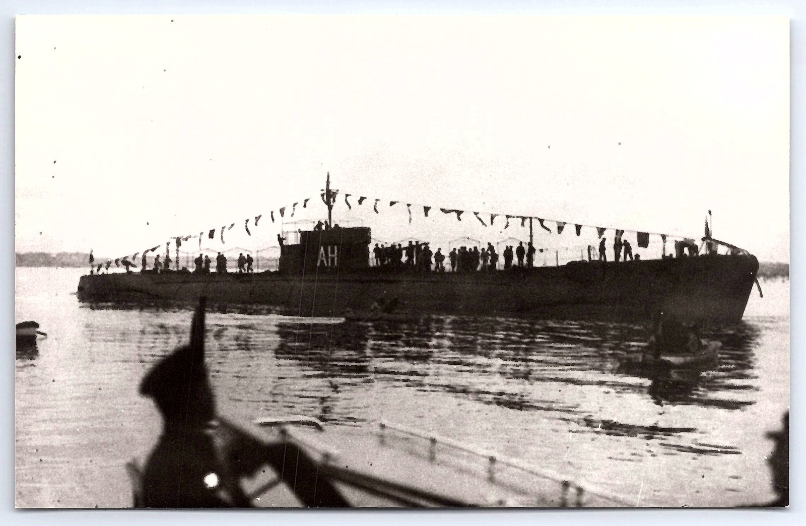 WWII Italian Submarine RPPC — Adua-Class AH — Collezione Giorgio Arra