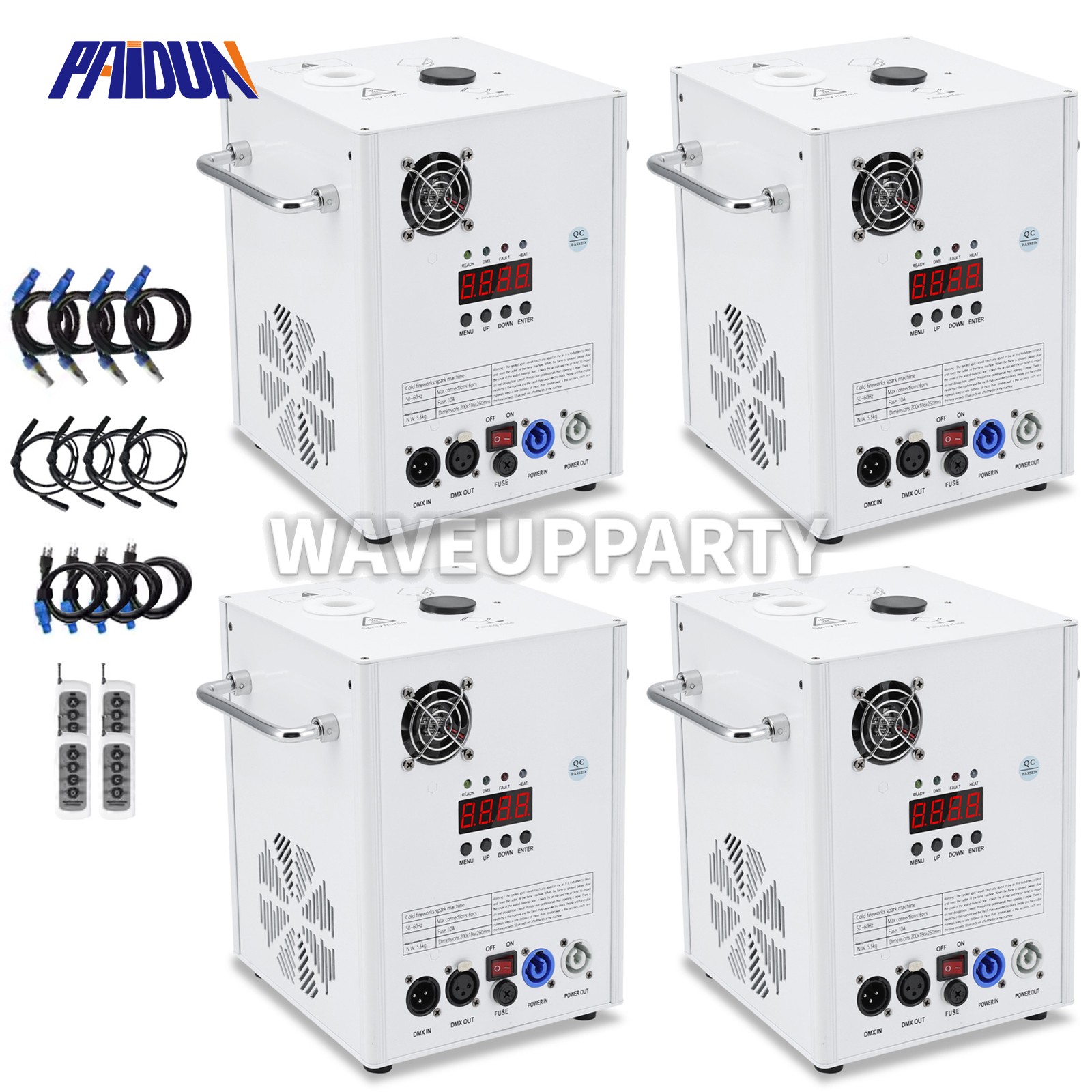 PAIDUN 4PCS 850W Cold Spark Firework Machine Sparkler Effect Show Event DJ Disco