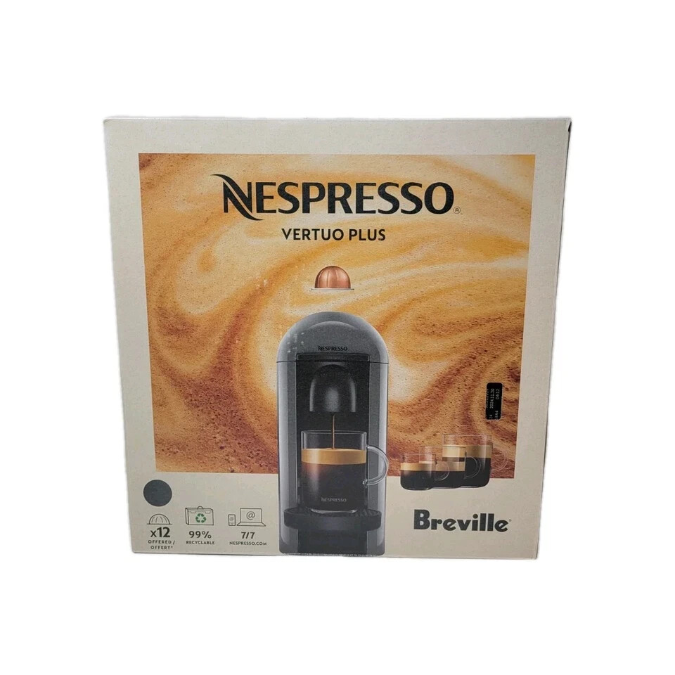 BRAND NEW Nespresso VertuoPlus Espresso Machine by Breville BNV420GRY1BUC1