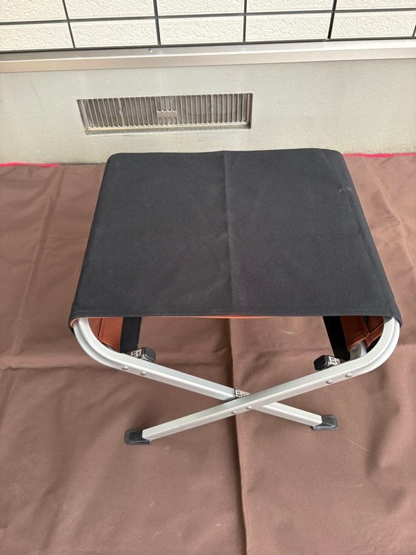 Snow Peak LV-103BR Ottoman Brown w/ Cover Camping Footrest Discontinued Used