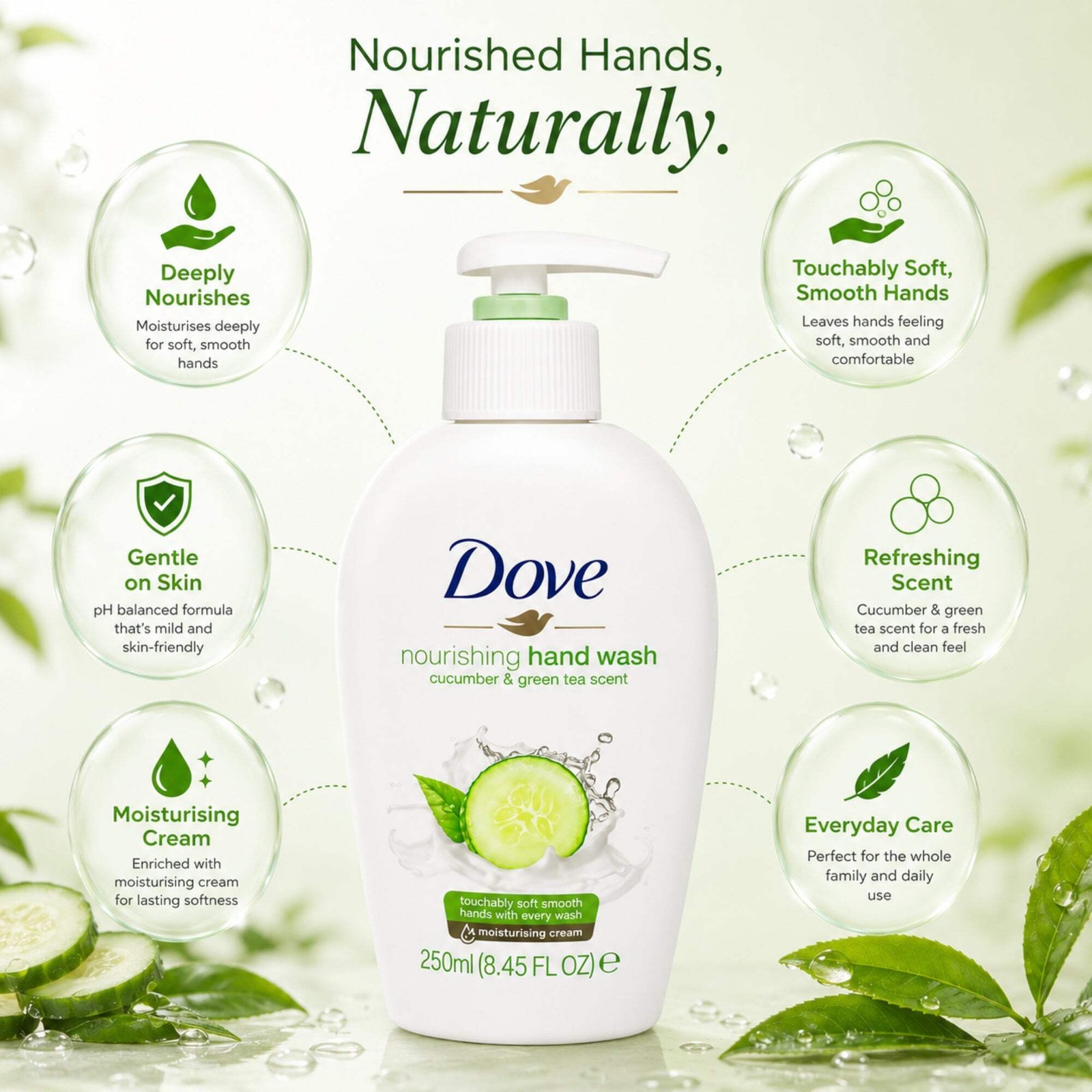 250ml Dove Nourishing Hand Wash Moisturizing Soap