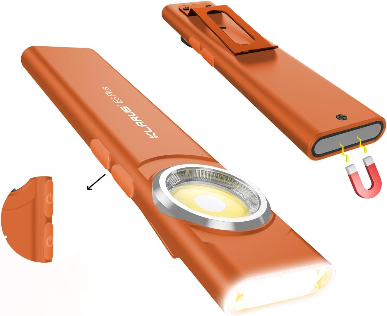 Klarus E5 plus - Ultra-Slim Dual Switch 3-Light Sources EDC Flashlight, 650 Lume