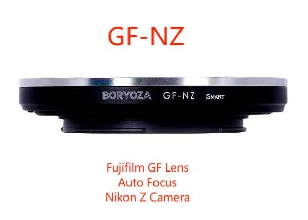 Boryoza GF-NZ Auto Focus Lens Adapter for Fujifilm GF GFX Lens to Nikon Z Camera