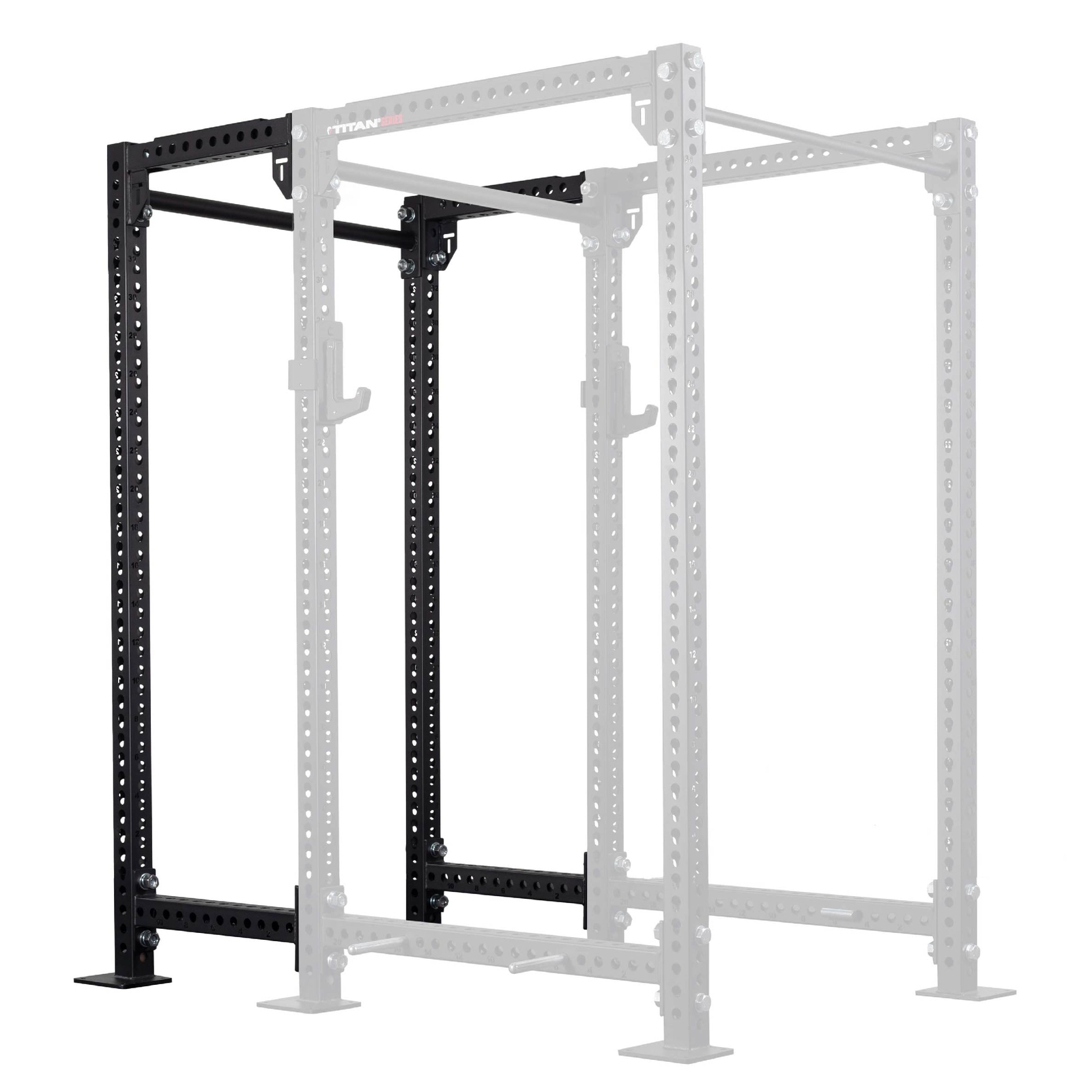 Titan Fitness TITAN Series 90" Bolt-Down Black 24" Power Rack Extension Kit