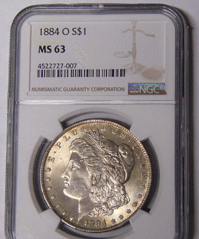 NGC MS63 1884-O Morgan Silver Dollar Choice BU New Orleans Mint #4522727-007