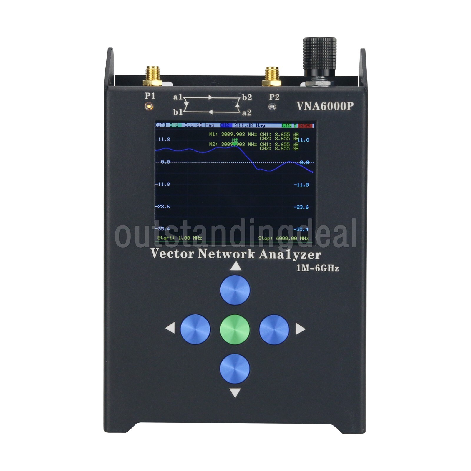VNA6000P 1M-6GHz Portable Vector Network Analyzer VNA Analyzer with Display ot25