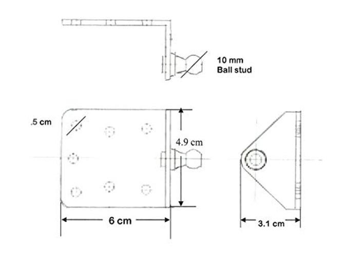 Hatchlift Universal Gas Shock Mounting Bracket - Heavy-Duty Angle Bracket 2pc