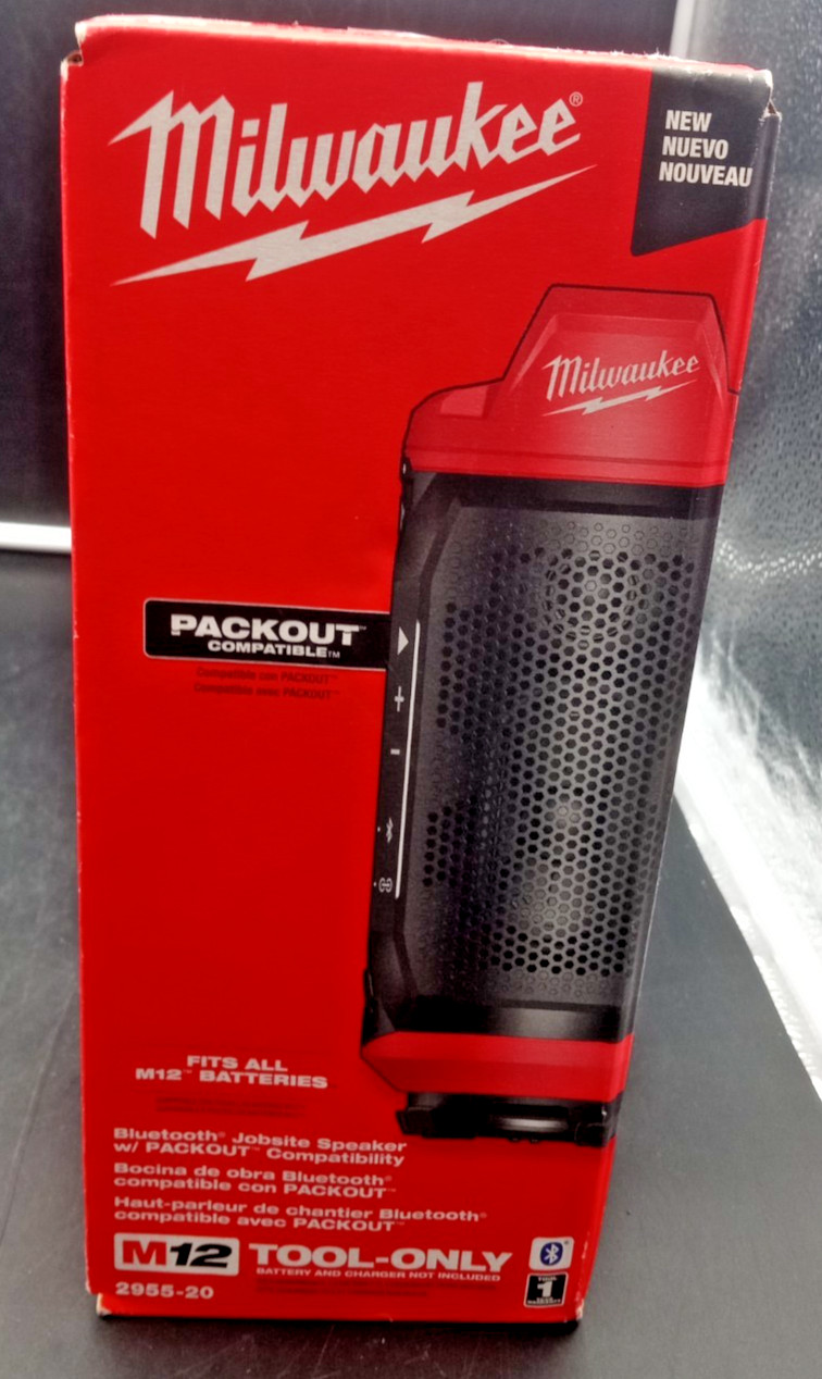 Milwaukee 2955-20 M12 Bluetooth Jobsite Speaker with Packout Compatibility NEW !