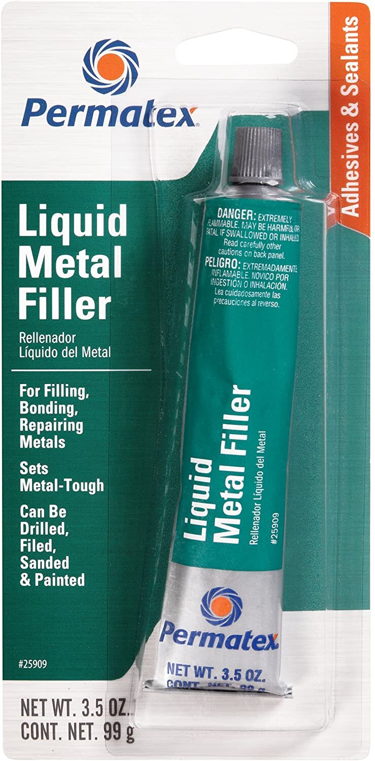 Liquid Metal Filler bonding repair drill file automotive repair PERMATEX 25909