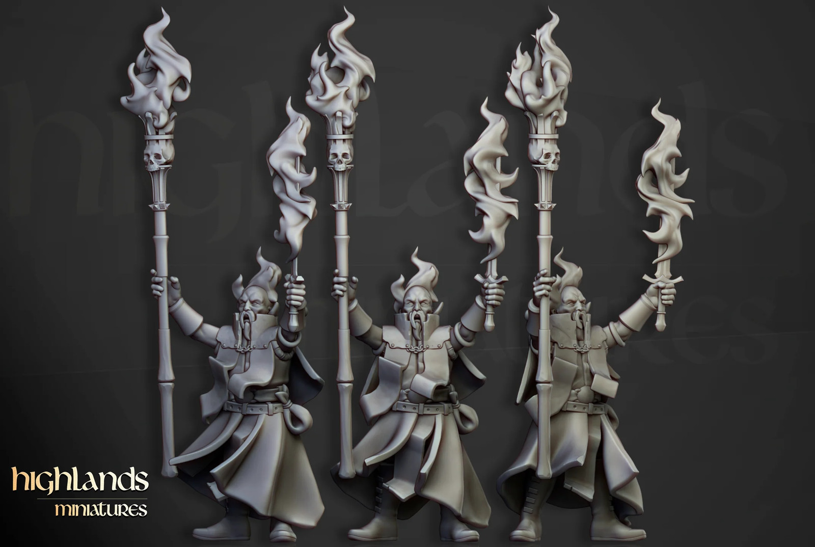 Mage of Fire - 28-32mm Sunland - Resin Tabletop Miniature