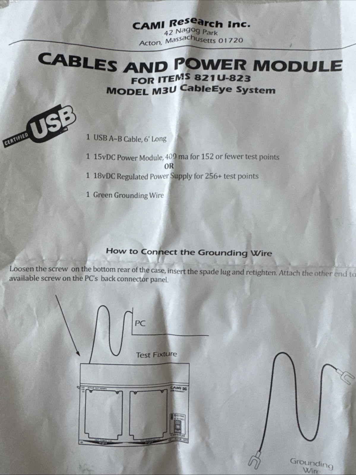CAMI Research CableEye M3U PC CABLE TEST SYSTEM W/ Cables, Boards, accessories.