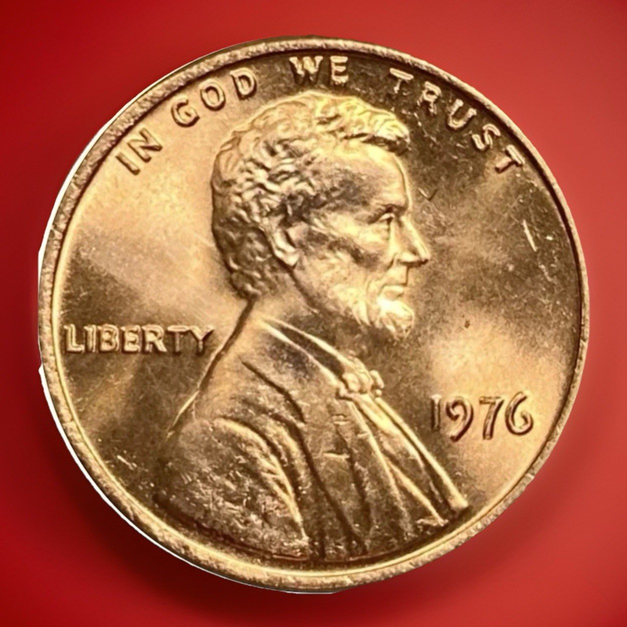 1976-P Lincoln Memorial Cent - RED GEM BU FROM OBW Fast Shipping