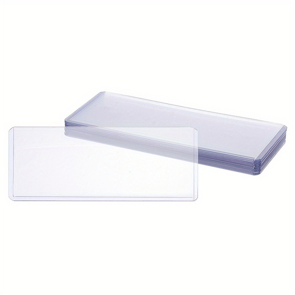 30pcs Plastic ID Name Card Holder Key Card Tag Holder Rectangle Light Steel Blue
