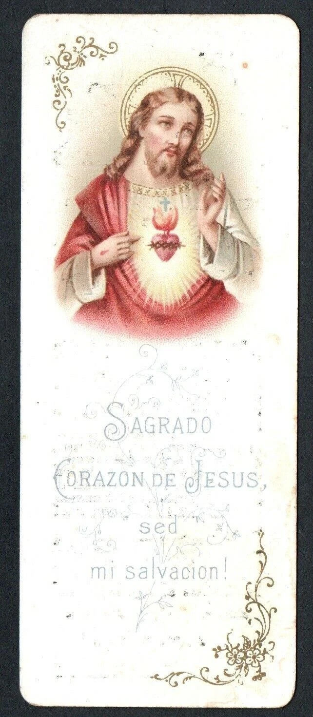 Holy card antique de Jesus santino image pieuses estampa