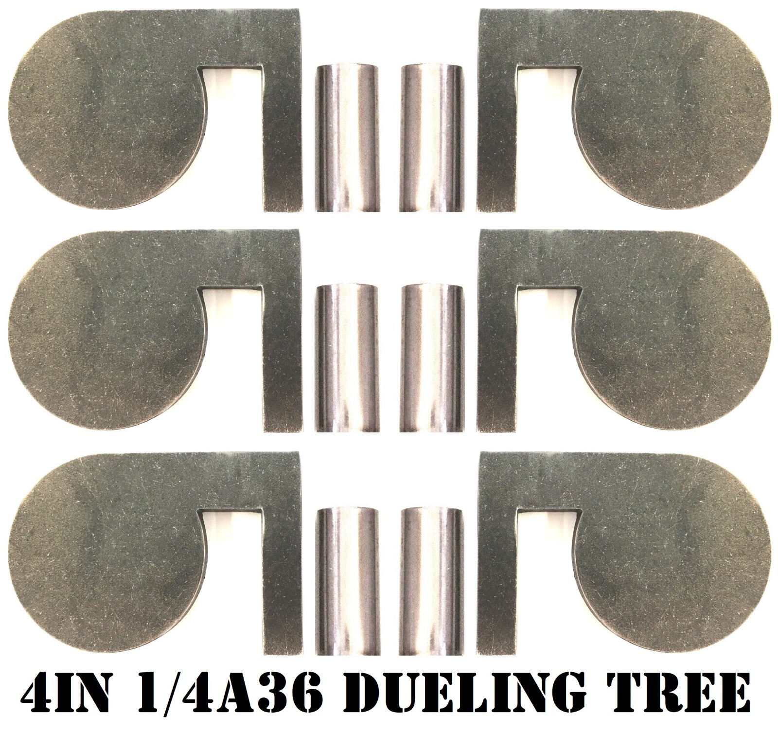 1/4"x4" Rimfire 22LR Steel Shooting Targets Range Dueling Trees Paddles w/ Tubes