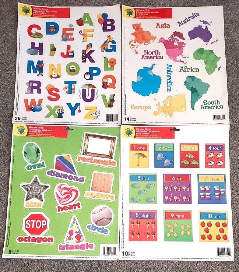 Lot 4 Teaching Tree Window Clings Kindergarten Preschool Homeschool  Teacher