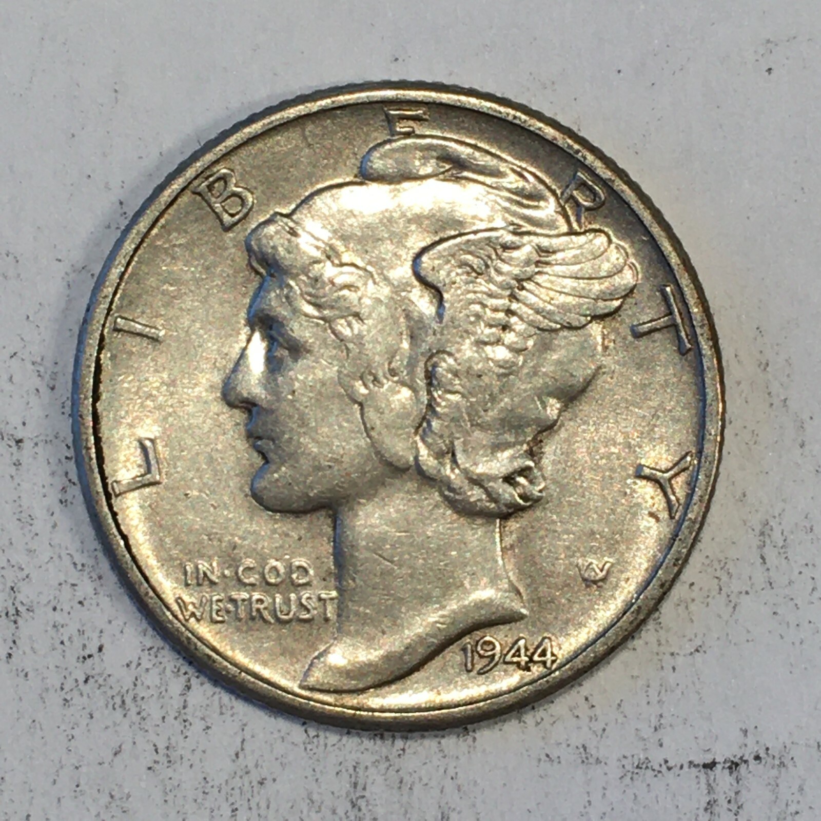 1944 Silver Mercury Dime - High Quality Scans #L835