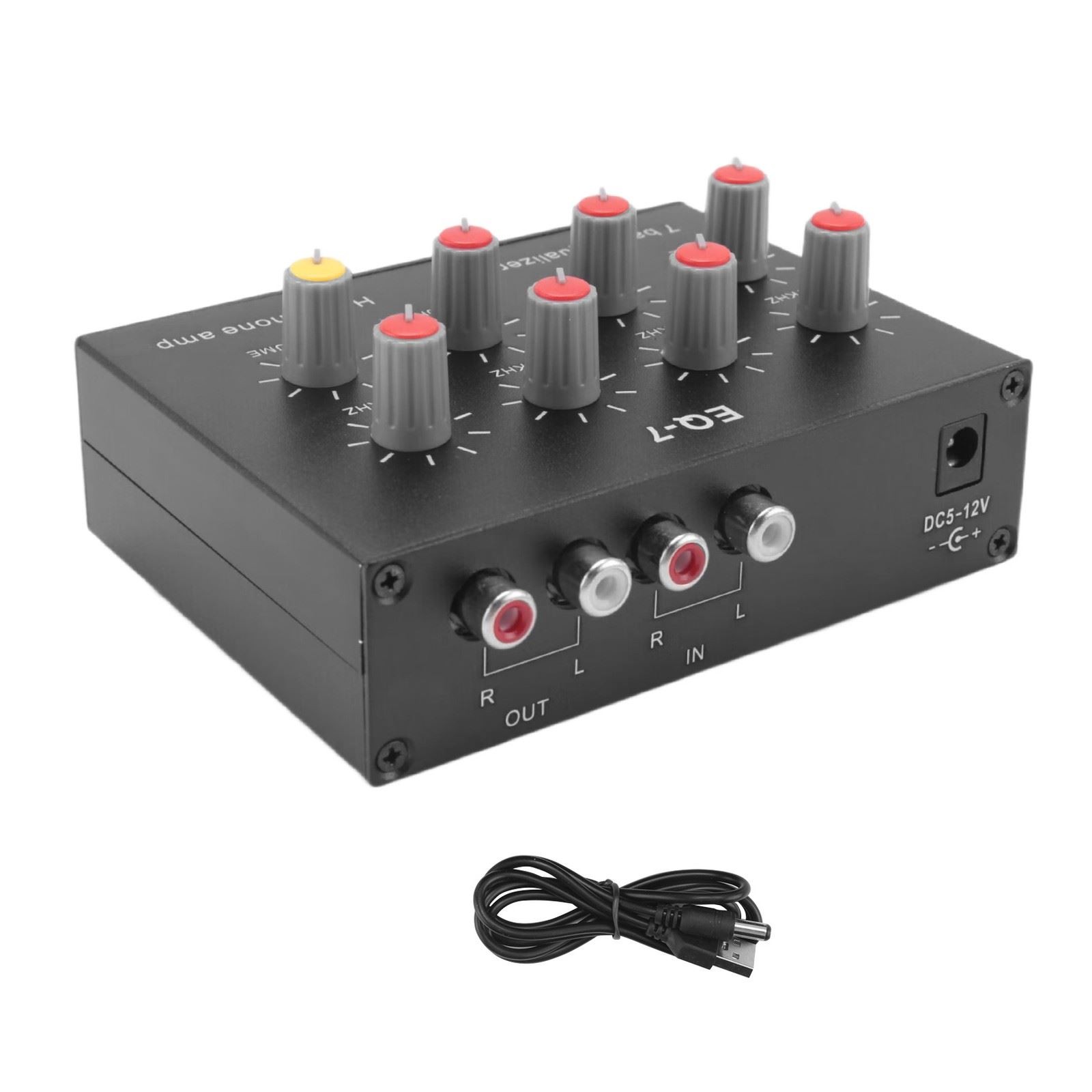 EQ7 Voiture Audio Casque à Écouteurs Amplificateur 2 Canal Mixeur Égaliseur