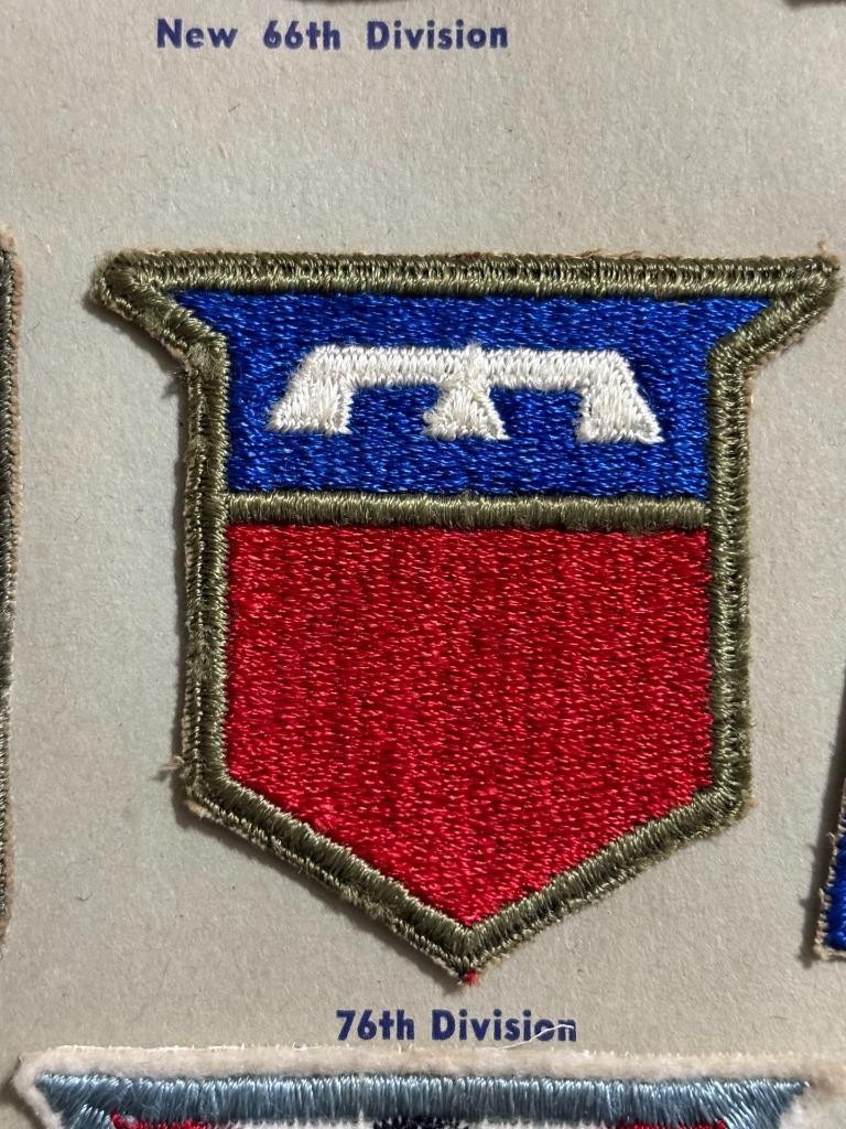 G W Lawrence Collection WW 2 US Army 76th Infantry Division Patch Inv 14-9