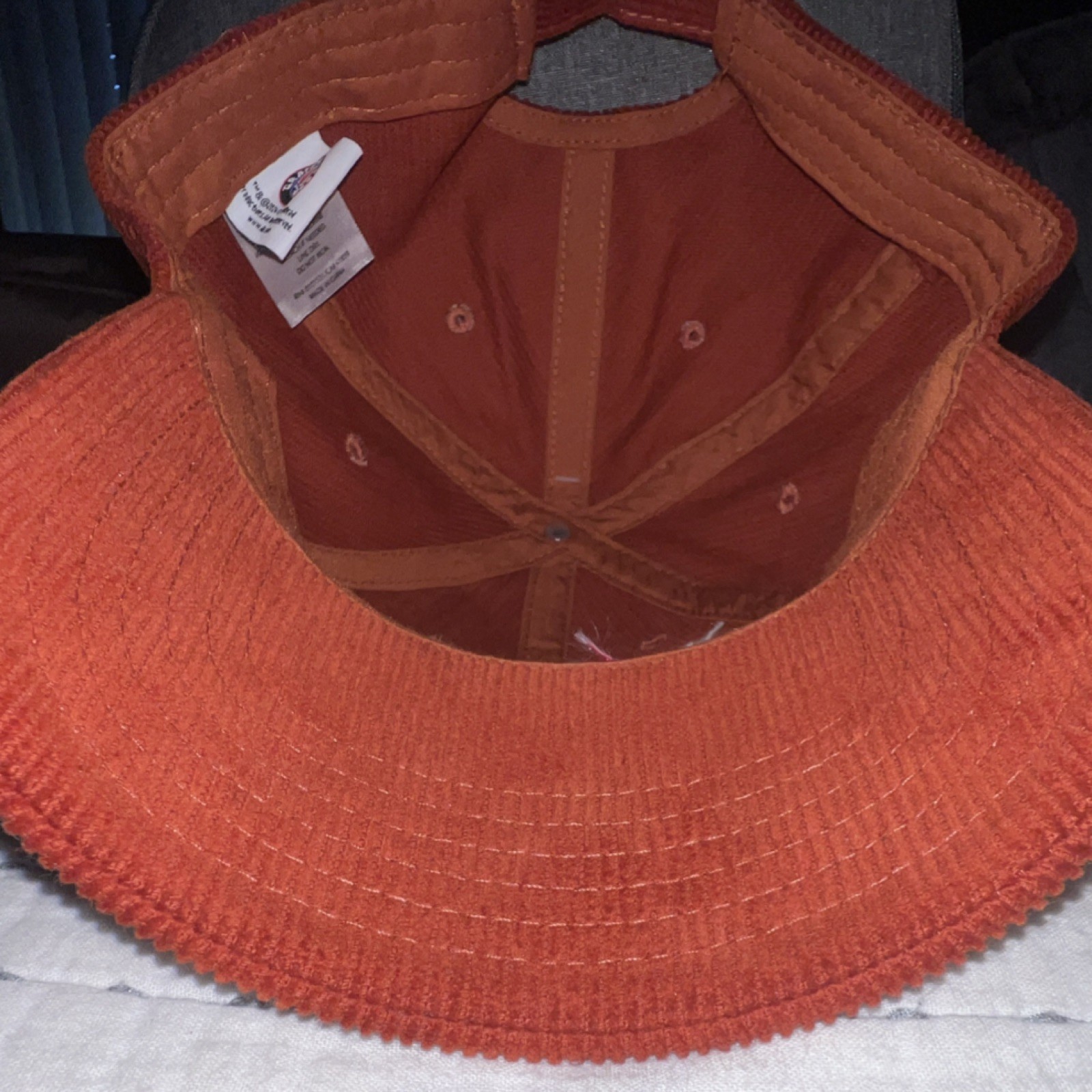 Grateful Dead Corduroy Skeletons Hat Orange Mad Engine One Size
