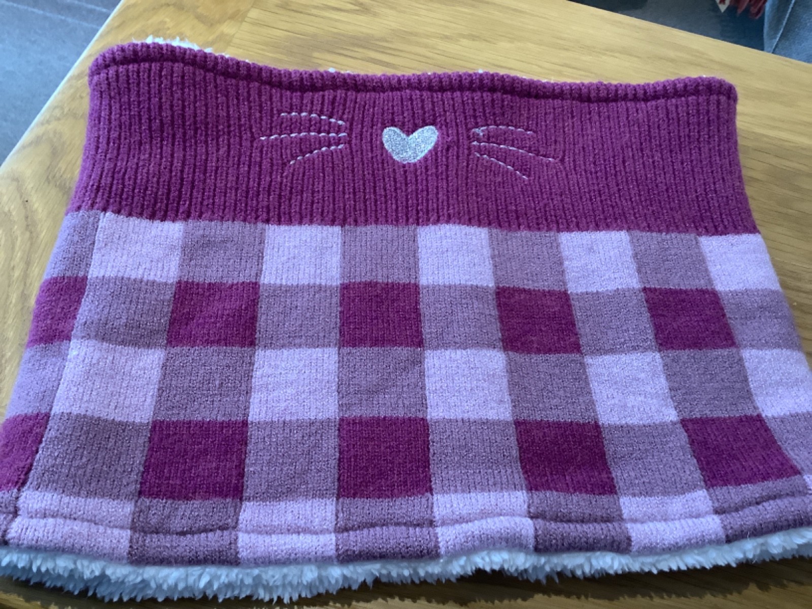 John Lewis  knitted Fluff fleece Lined woollen Neck Warmer One Size new