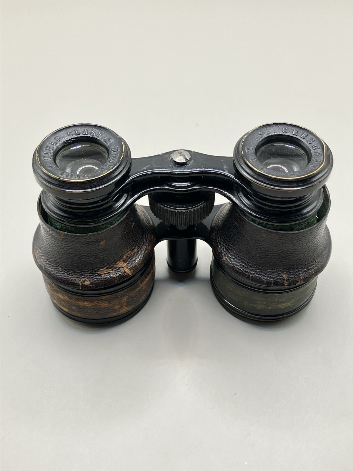 Antique Brass Binoculars Opera Crescent Field Class Long Range Leather