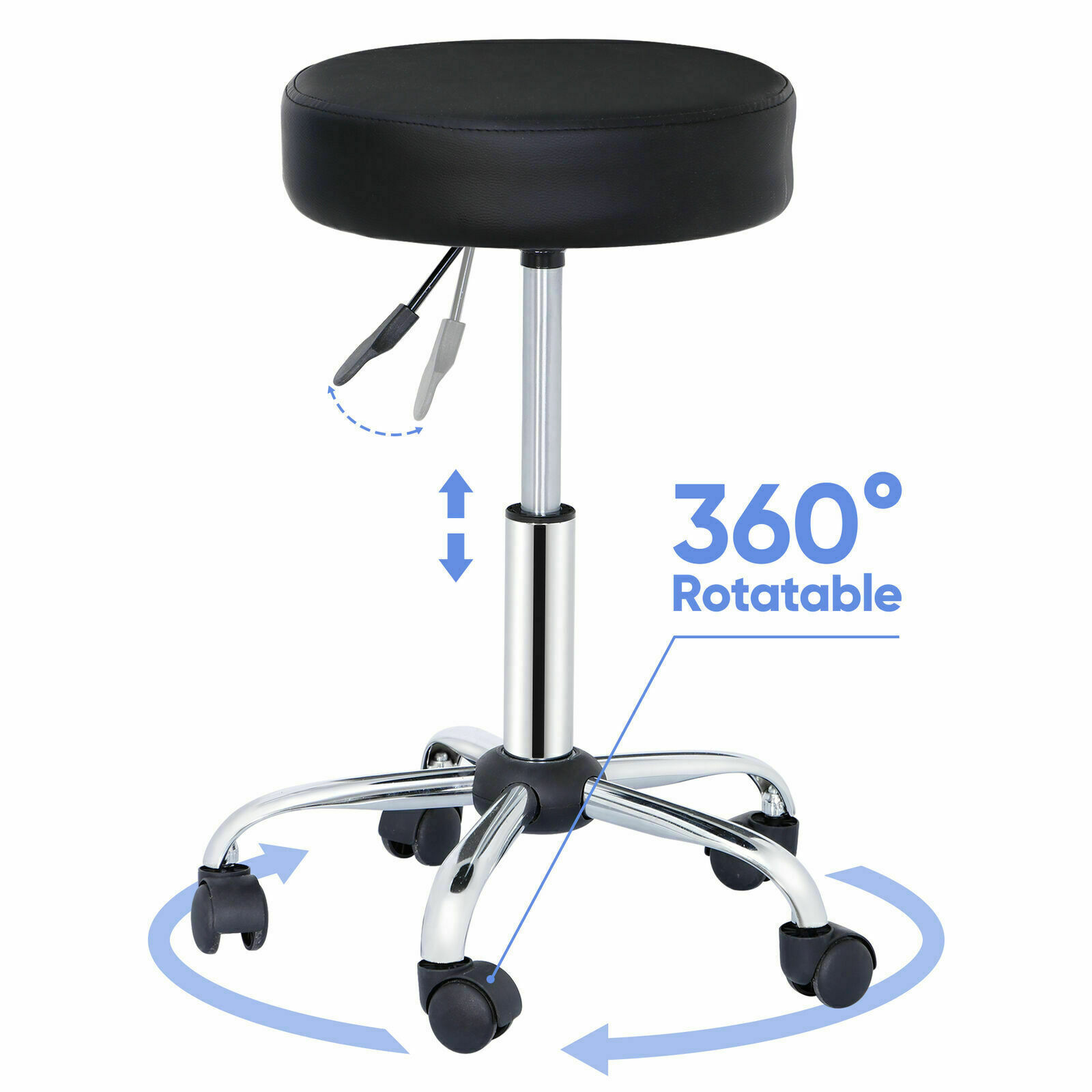 Height Adjustable Stool Hydraulic Swivel Stool for Salon Massage Medical Stool