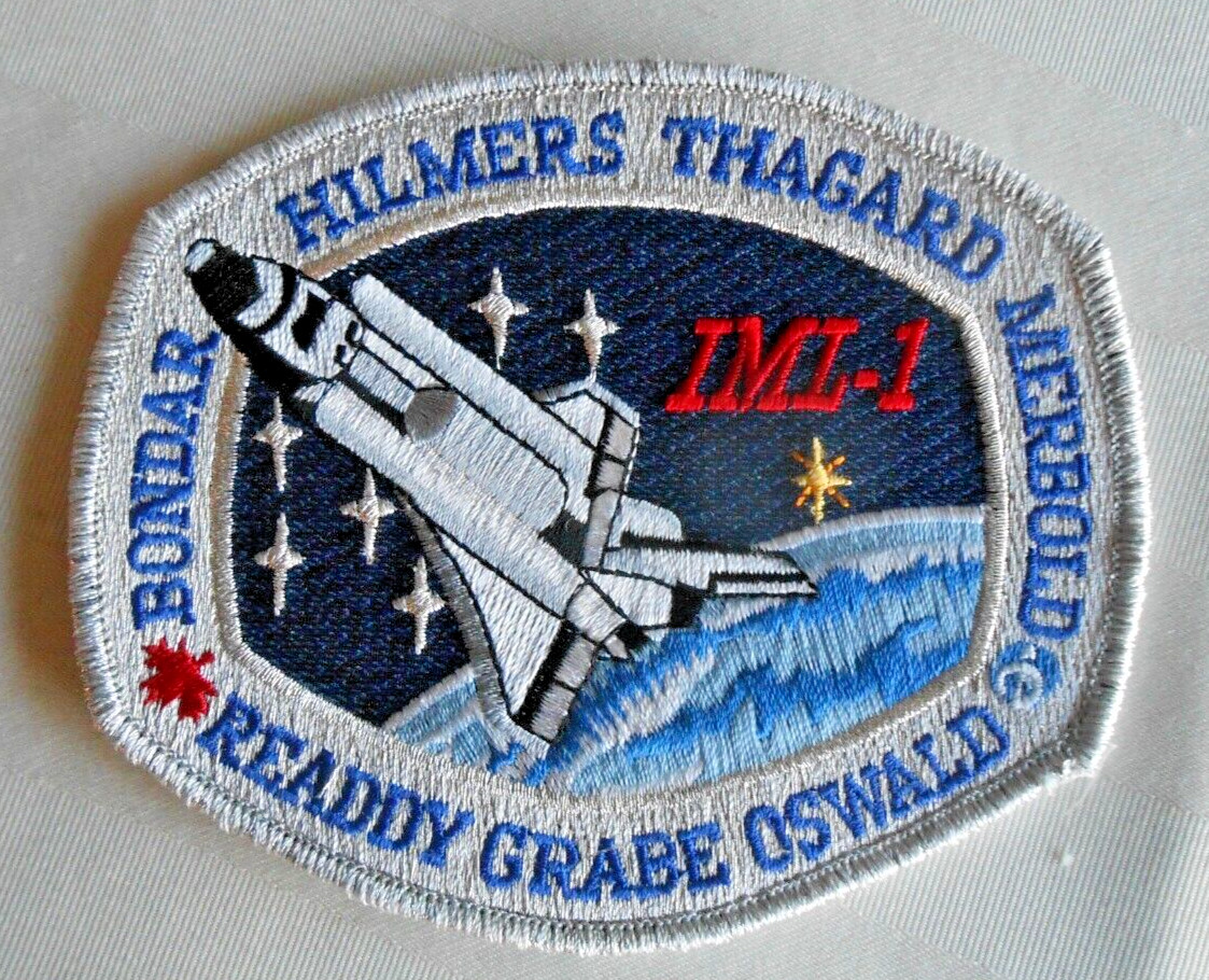 NASA SPACE SHUTTLE Discovery 1992 STS42 IML-1 Spacelab Patch Hilmers Thagard