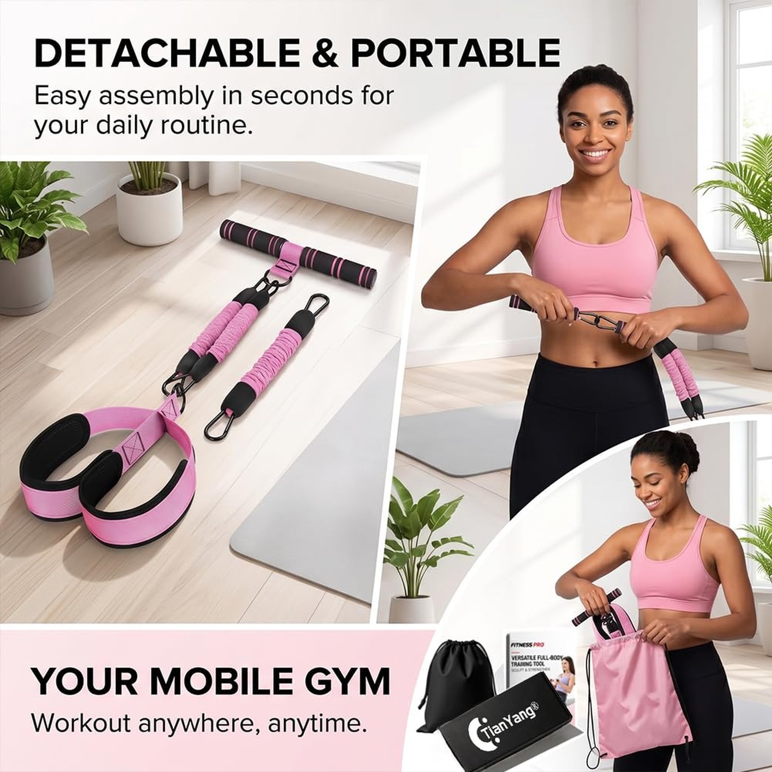 New Pedal Resistance Band with Handle, Sturdy Material, Multifunctional Adjus...