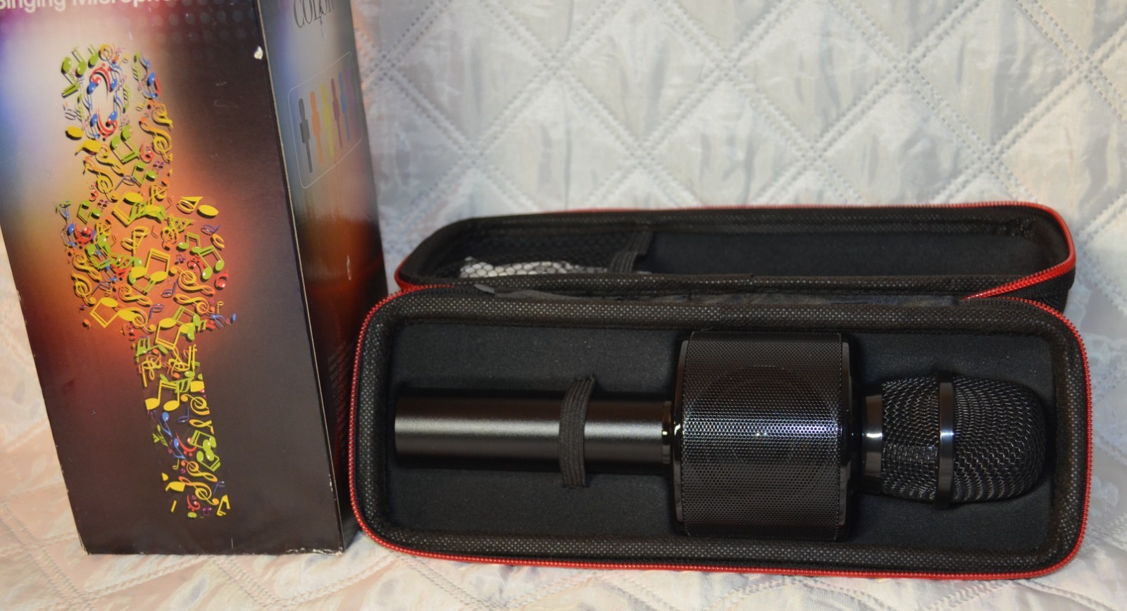 Bonaok Wireless Bluetooth Karaoke Microphone Black