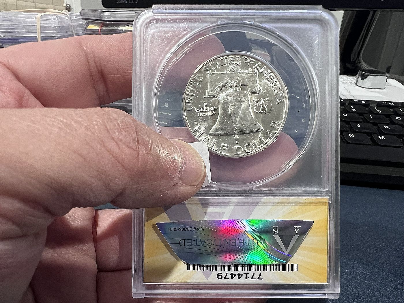 1962-D 50c Franklin Half Silver Dollar Anacs MS 65 (AN)