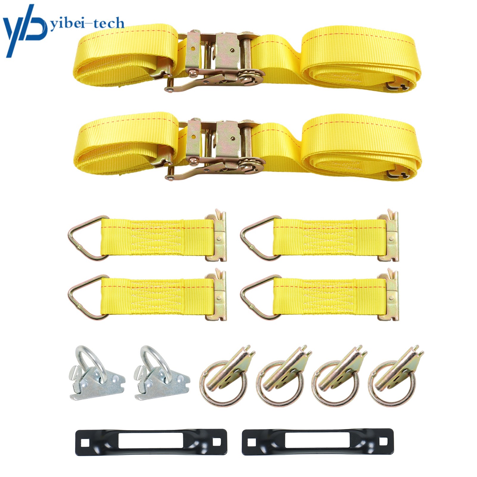 For Trucks Vans 18 Pack 5' E Track Rail Tie-Down Kit Powder Coated Secure Cargo
