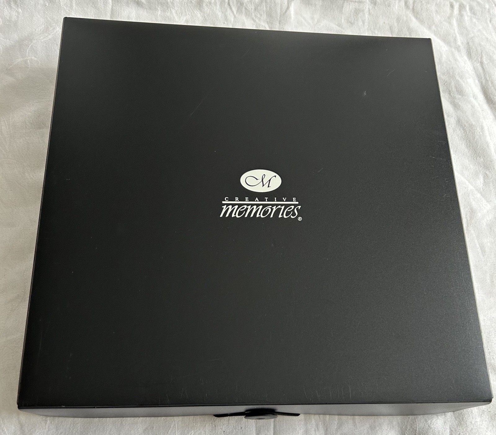 CREATIVE MEMORIES Crop Talk Power Layout Guides for SCRAPBOOK Black Storage Box