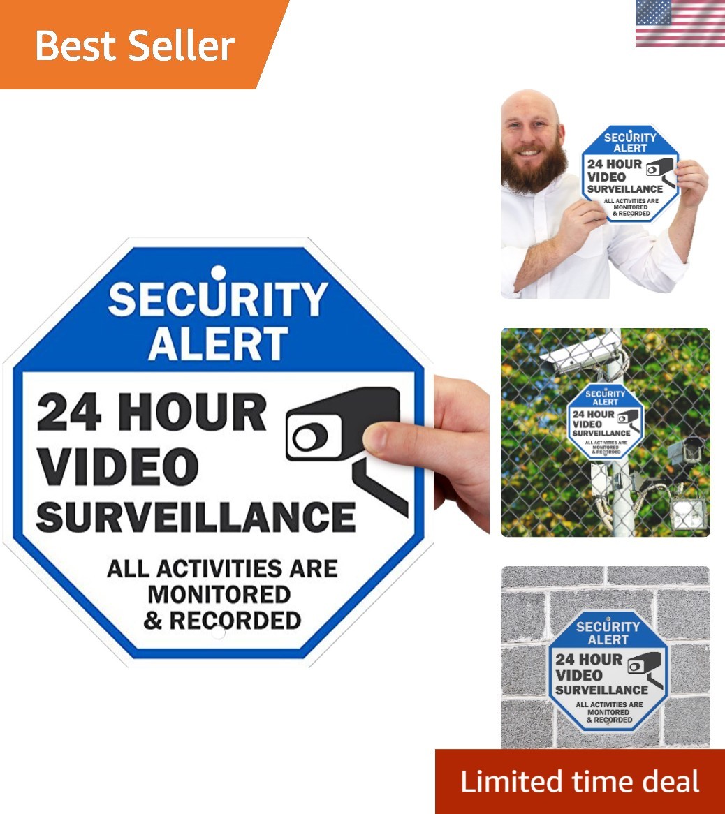 Durable 10" x 10" Video Surveillance Alert - All Activities Monitored Sign