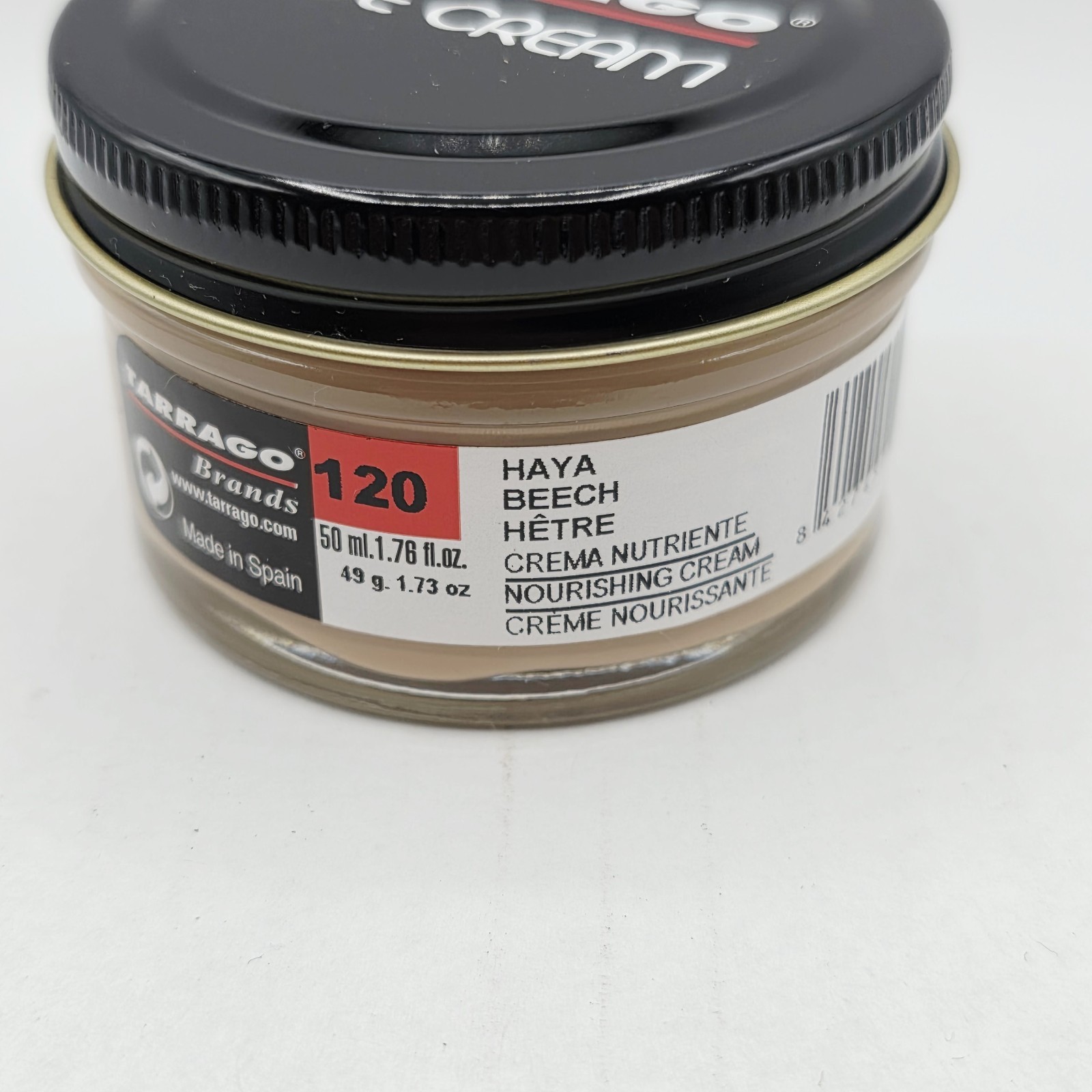 Tarrago Shoe Polish # 120 Beech Cream Leather Protector 1.76 oz. 50ml Boot
