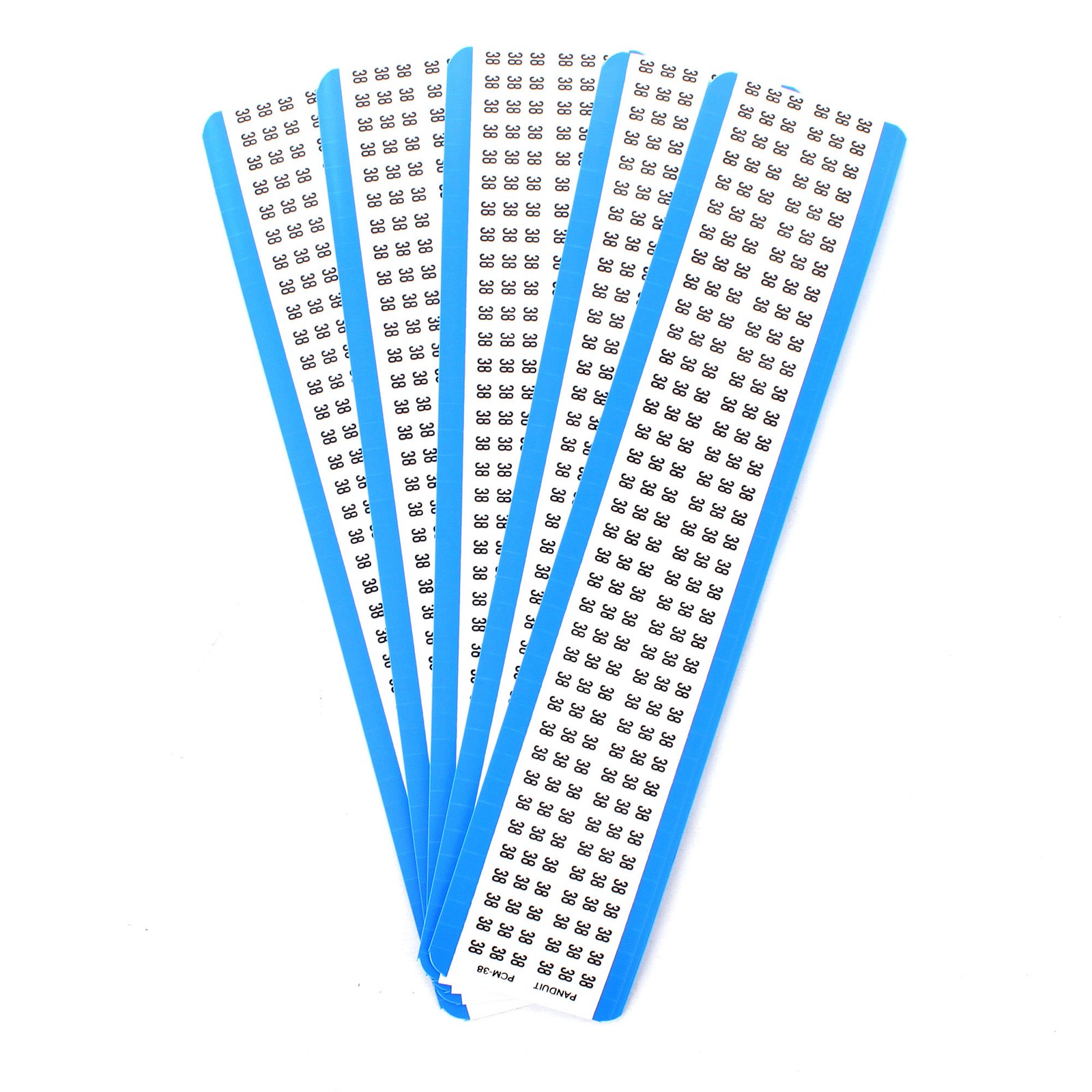 PANDUIT PCM-38 PAN-CODE PRE-PRINTED "38" PCM VINYL CLOTH MARKER CARDS (5 PACK)