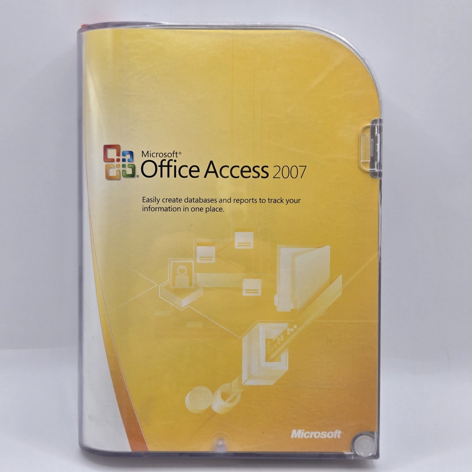 Microsoft Office Access 2007 Retail Box Case Disc & Product Key Windows