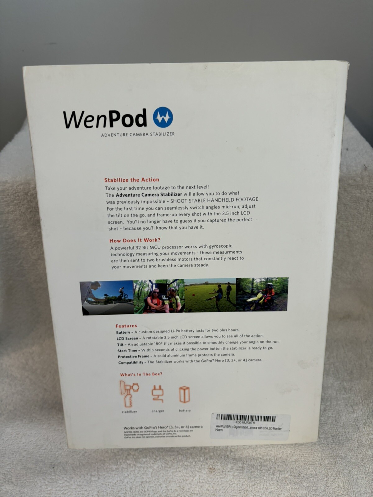 GO PRO HERO -WenPod GP1+ Adventure Camera Stabilizer Digital Stabilizer