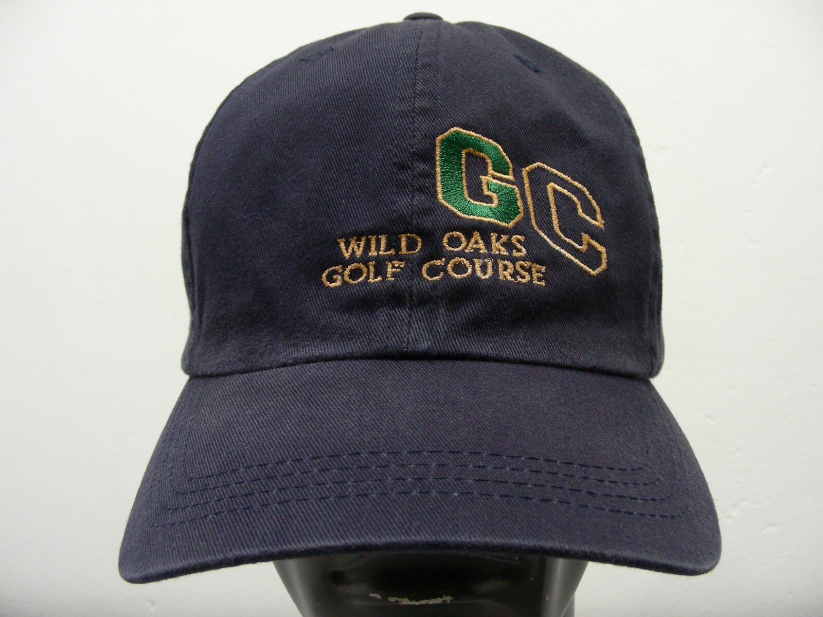 WILD OAKS GOLF COURSE - Navy Blue One Size Adjustable STRAPBACK Baseball Cap Hat