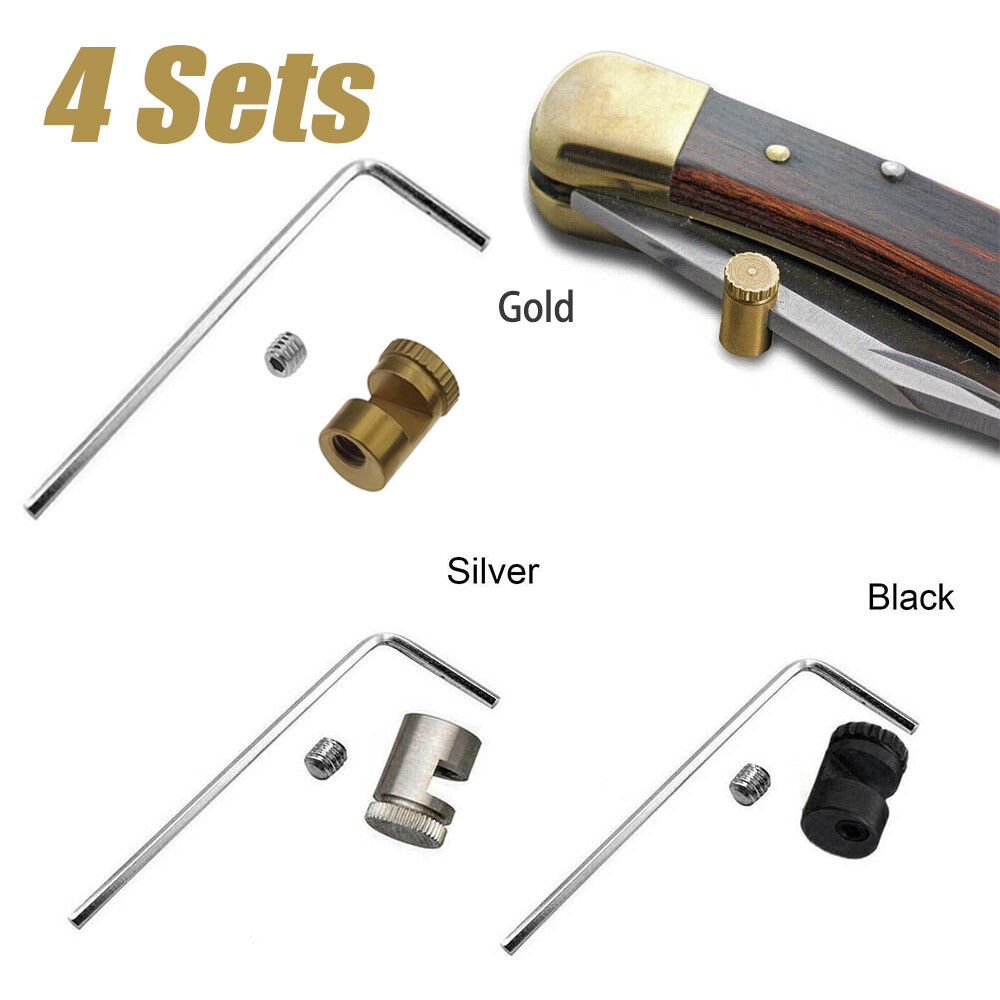 4X Stainless steel Thumb Stud Knives Kit For Buck 110 and other Folding knife US